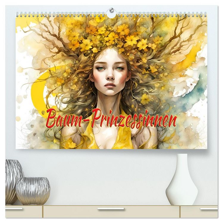 Produktbild: Baum-Prinzessinnen (hochwertiger Premium Wandkalender 2026 DIN A2 quer), Kunstdruck in Hochglanz