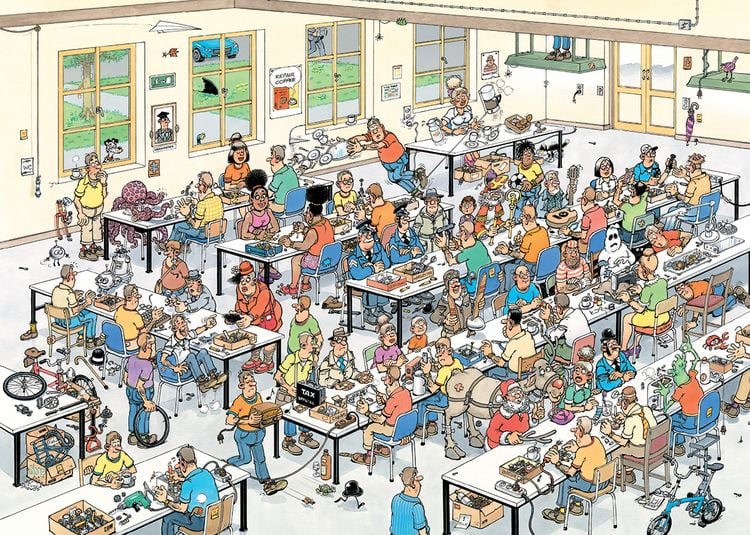 Produktbild: Jan van Haasteren - K&ouml;nnen wir das schaffen? Puzzle 1000 Teile