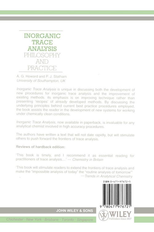 Produktbild: Inorganic Trace Analysis