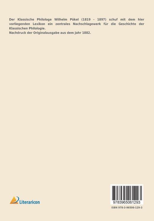 Produktbild: Philologisches Schriftsteller-Lexikon