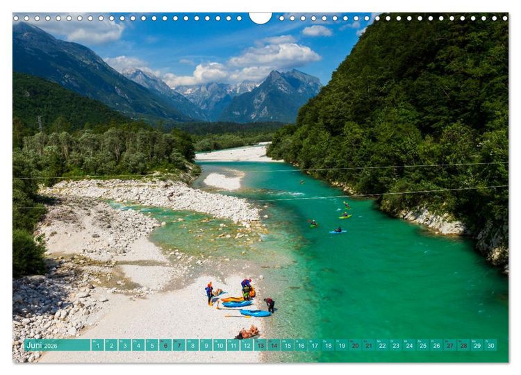 Produktbild: Reise durch das Soca-Tal - Unterwegs im sch&ouml;nen Slowenien (Wandkalender 2026 DIN A3 quer), CALVENDO Monatskalender