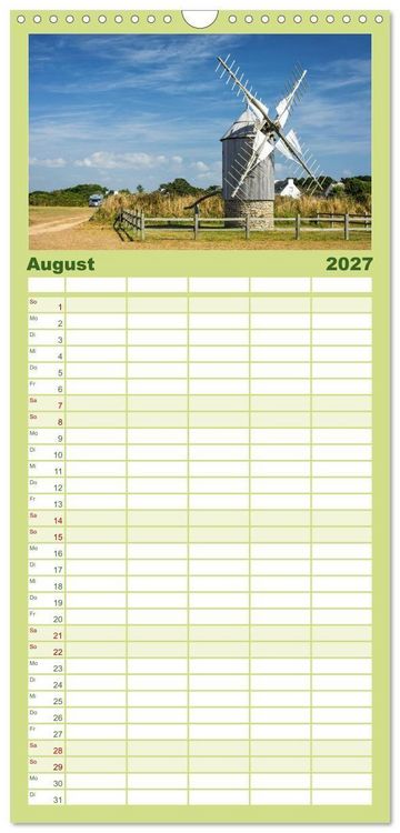 Produktbild: Familienplaner 2027 - Sehnsucht Bretagne mit 5 Spalten (Wandkalender, 21 x 45 cm) CALVENDO