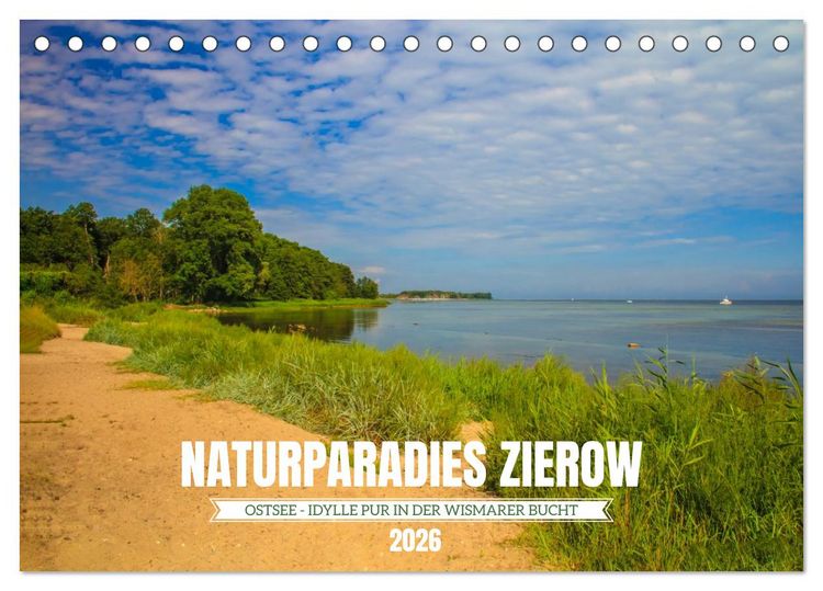 Produktbild: Naturparadies Zierow - Ostsee Idylle pur in der Wismarer Bucht (Tischkalender 2026 DIN A5 quer), CALVENDO Monatskalender