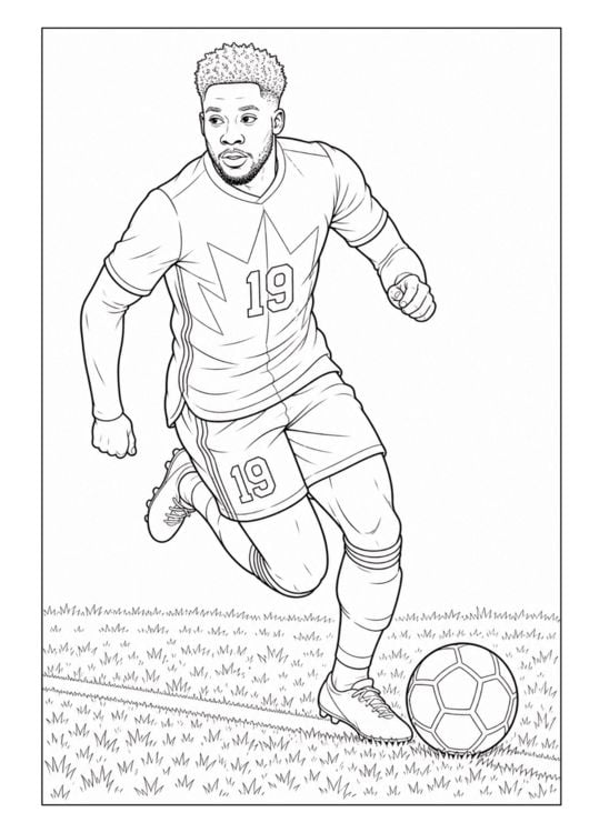 Produktbild: WM 2026 Fu&szlig;ball Malbuch f&uuml;r Kinder ab 6 Jahren mit 70 authentischen Spielerzeichnungen