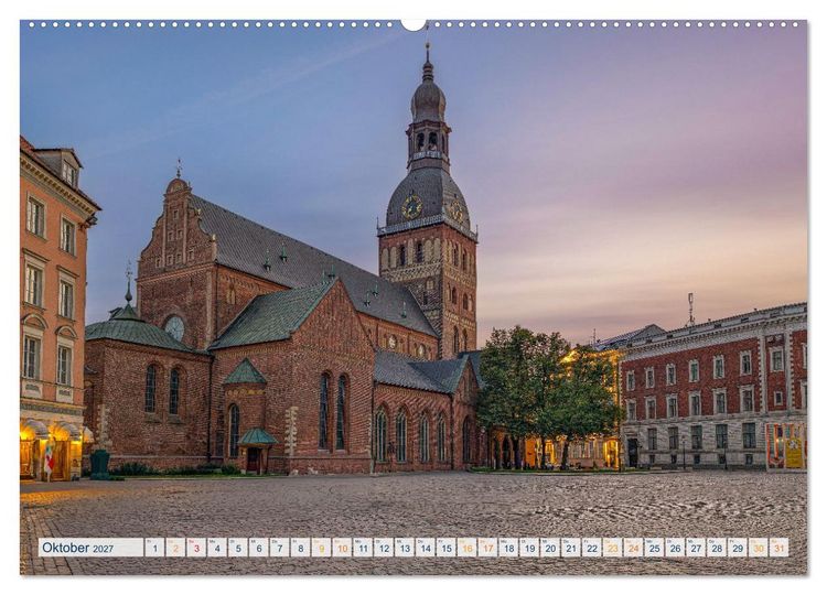 Produktbild: Nordischer Glanz &ndash; Tallinn - Riga - Vilnius (hochwertiger Premium Wandkalender 2027 DIN A2 quer), Kunstdruck in Hochglanz