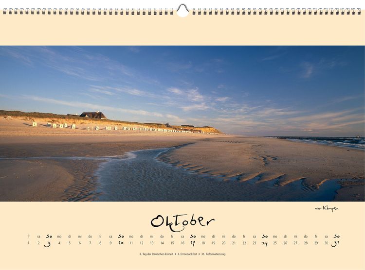 Produktbild: Sylt-die Insel 2027 Panoramakalender