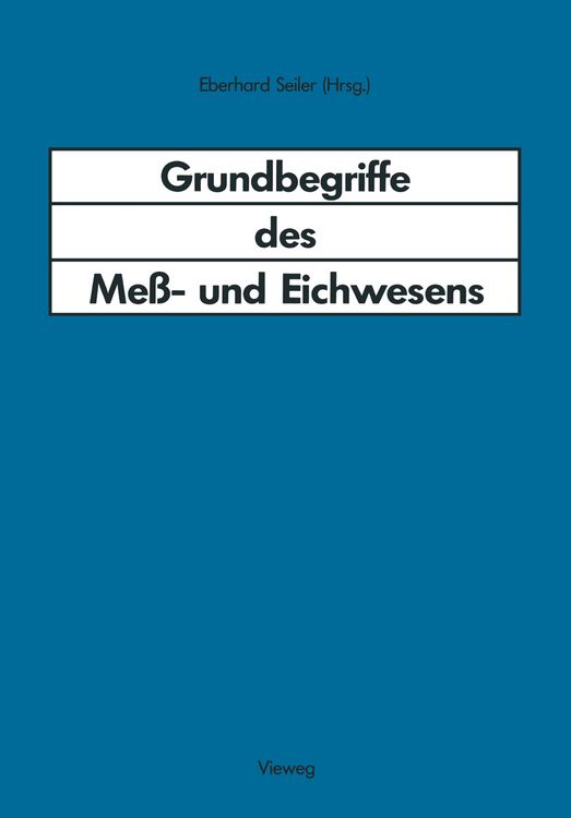 Produktbild: Grundbegriffe des Me&szlig;- und Eichwesens