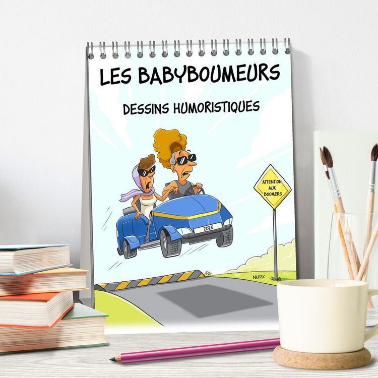 Produktbild: Les Babyboumeurs - Dessins humoristiques (Calendrier de bureau 2026 DIN A5 horizontal), CALVENDO calendrier mensuel