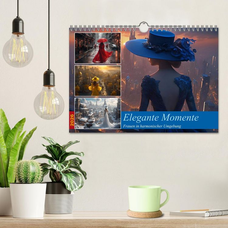 Produktbild: Elegante Momente - Frauen in harmonischer Umgebung (Wandkalender 2026 DIN A4 quer), CALVENDO Monatskalender