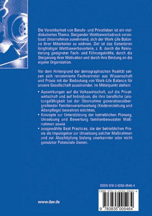 Produktbild: Erfolgreiche Umsetzung von Work-Life-Balance in Organisationen
