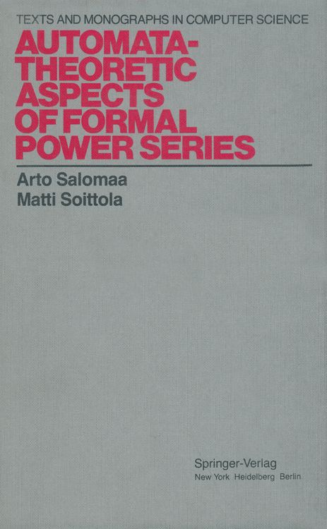 Produktbild: Automata-Theoretic Aspects of Formal Power Series