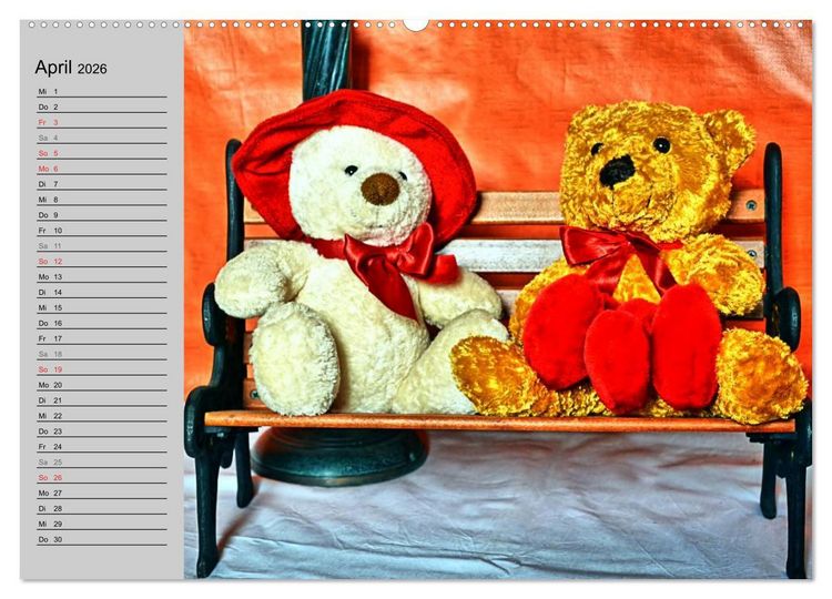 Produktbild: TEDDYB&Auml;R, OH TEDDYB&Auml;R... (hochwertiger Premium Wandkalender 2026 DIN A2 quer), Kunstdruck in Hochglanz
