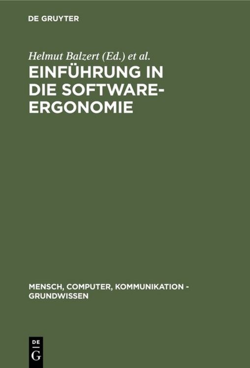 Produktbild: Einf&uuml;hrung in die Software-Ergonomie