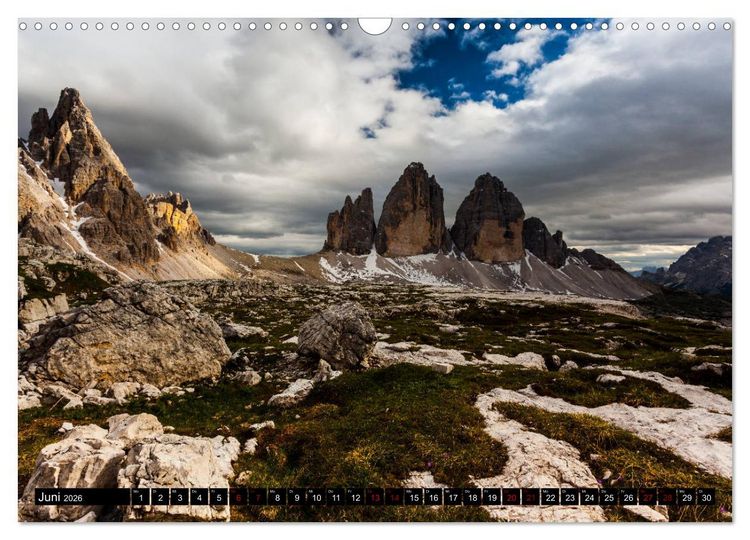 Produktbild: Drei Zinnen. Sextner Dolomiten (Wandkalender 2026 DIN A3 quer), CALVENDO Monatskalender