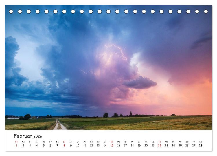 Produktbild: Gewitterwelten (Tischkalender 2026 DIN A5 quer), CALVENDO Monatskalender