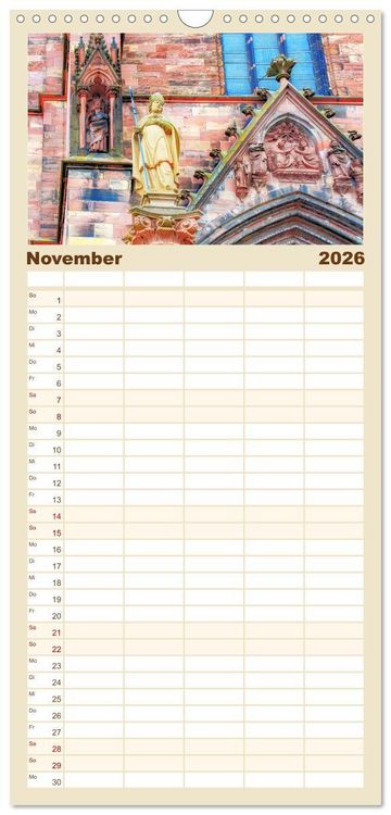 Produktbild: Familienplaner 2026 - Freiburg - Breisgau Metropole mit 5 Spalten (Wandkalender, 21 x 45 cm) CALVENDO