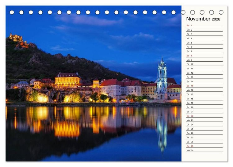 Produktbild: Die Wachau - An der Donau zwischen Melk und Krems (Tischkalender 2026 DIN A5 quer), CALVENDO Monatskalender