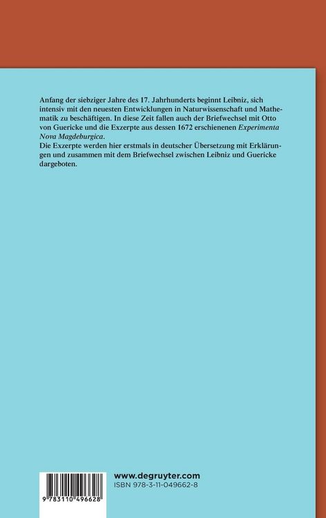 Produktbild: Leibniz und Guericke im Diskurs