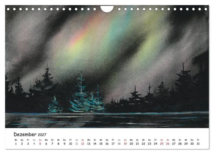 Produktbild: Landschaft in Aquarellfarbe (Wandkalender 2027 DIN A4 quer), CALVENDO Monatskalender