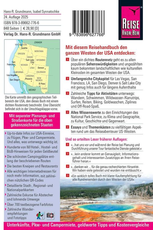 Produktbild: Reise Know-How Reiseführer USA – der ganze Westen