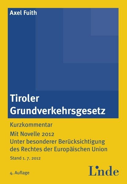 Produktbild: Tiroler Grundverkehrsgesetz