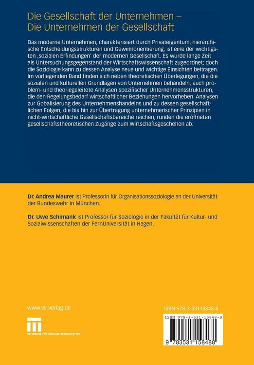 Produktbild: Die Gesellschaft der Unternehmen - Die Unternehmen der Gesellschaft