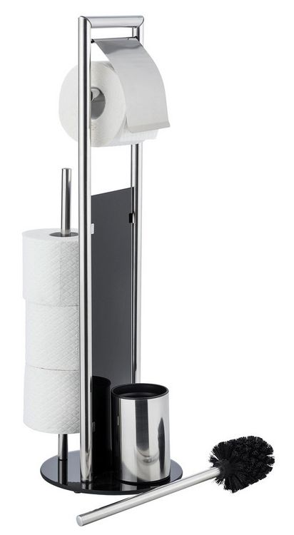 Produktbild: WC-Garnitur und Handtuchst&auml;nder Mod. Ravina, 2 tlg., 3in1 WC-Set