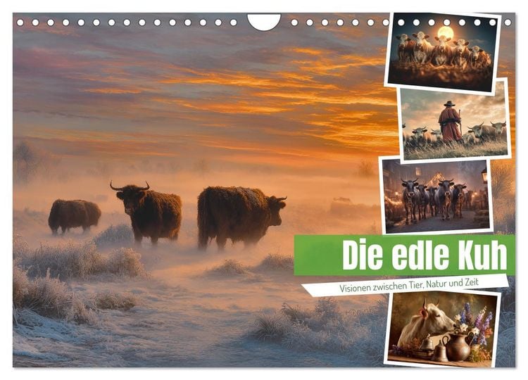 Produktbild: Die edle Kuh (Wandkalender 2027 DIN A4 quer), CALVENDO Monatskalender