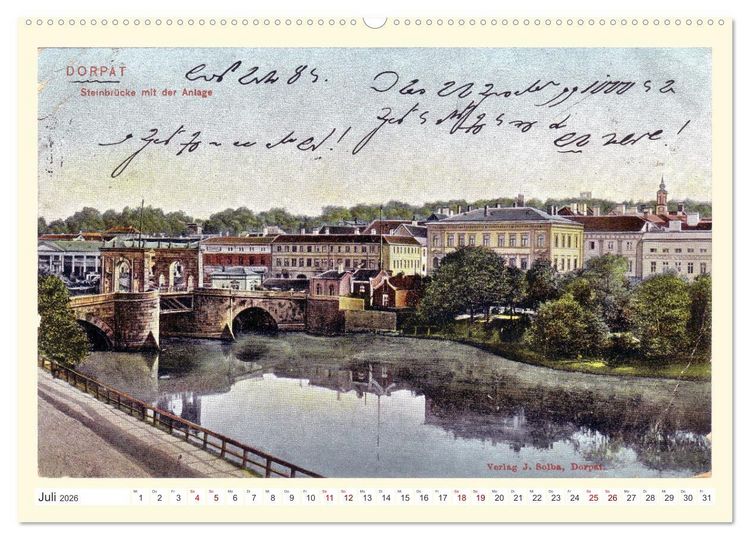 Produktbild: Gruss aus Dorpat - Tartu in historischen Ansichten (Wandkalender 2026 DIN A2 quer), CALVENDO Monatskalender