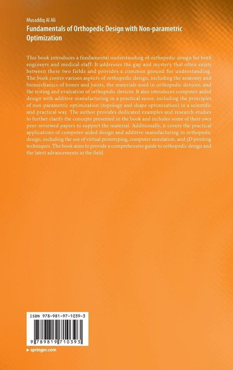 Produktbild: Fundamentals of Orthopedic Design with Non-parametric Optimization