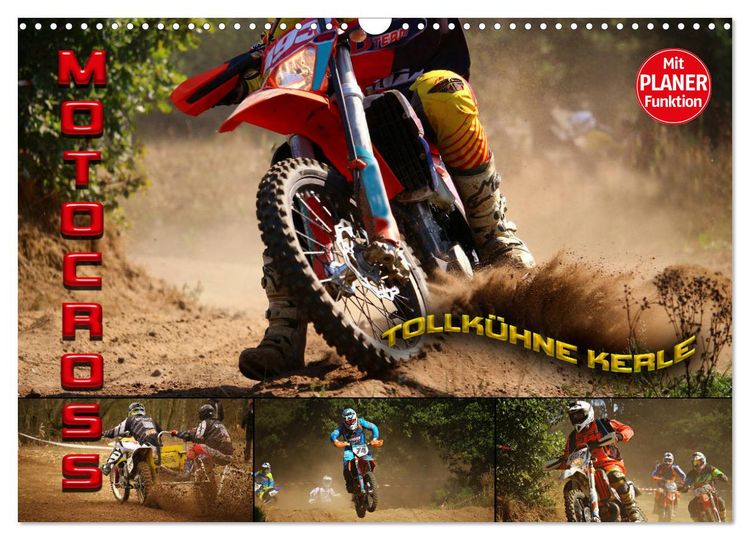 Produktbild: Motocross - tollk&uuml;hne Kerle (Wandkalender 2026 DIN A3 quer), CALVENDO Monatskalender