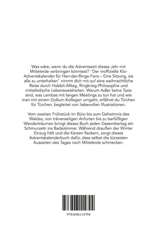 Produktbild: Der inoffizielle Klo-Adventskalender f&uuml;r Herr-der-Ringe-Fans