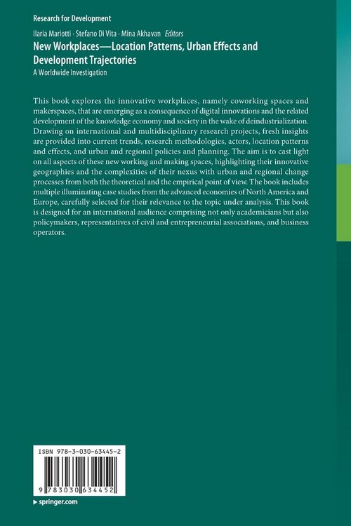 Produktbild: New Workplaces&mdash;Location Patterns, Urban Effects and Development Trajectories