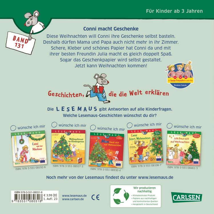 Produktbild: LESEMAUS 131: Conni macht Geschenke