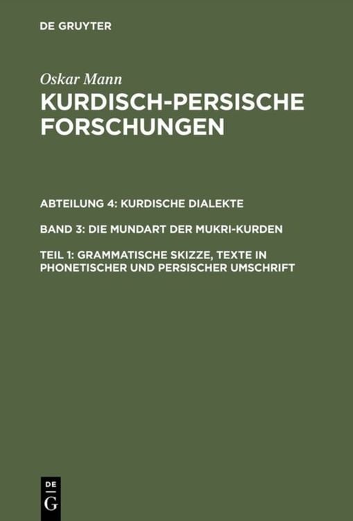 Produktbild: Grammatische Skizze, Texte in phonetischer und persischer Umschrift