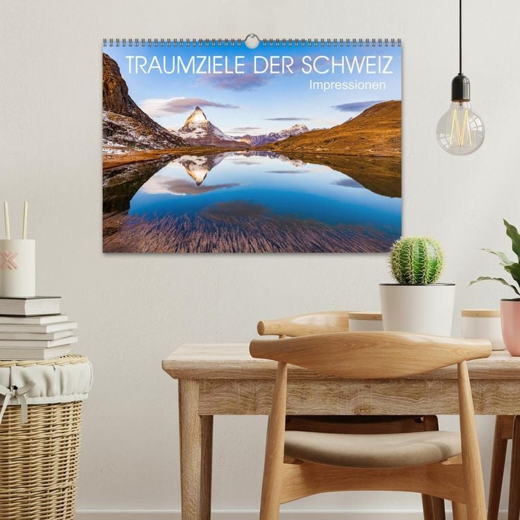 Produktbild: TRAUMZIELE DER SCHWEIZ Impressionen (Wandkalender 2026 DIN A3 quer), CALVENDO Monatskalender