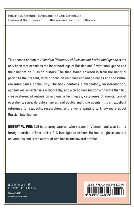 Produktbild: Historical Dictionary of Russian and Soviet Intelligence