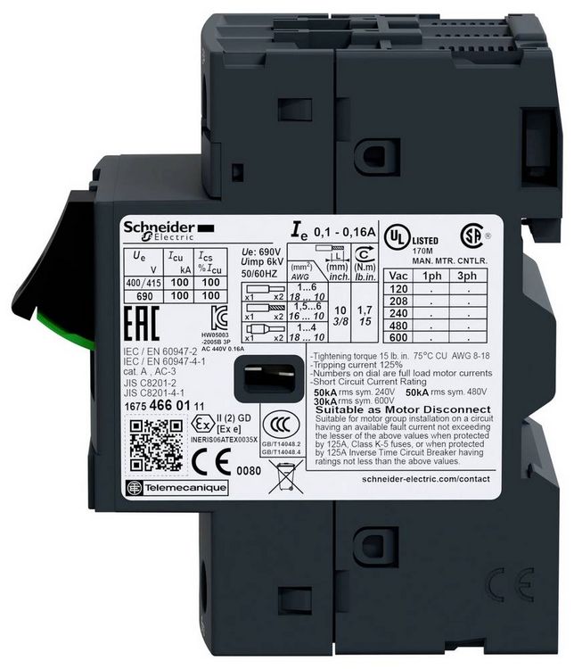 Produktbild: Schneider Electric GV2ME14 GV2ME14 Motorschutzschalter 1St.