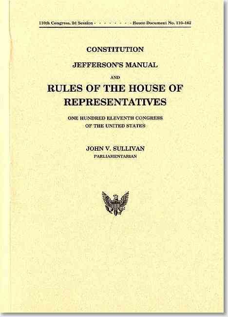 Produktbild: Constitution Jefferson's Manual and Rules of the House of Representatives of the United States One Hundred Eleventh Congress