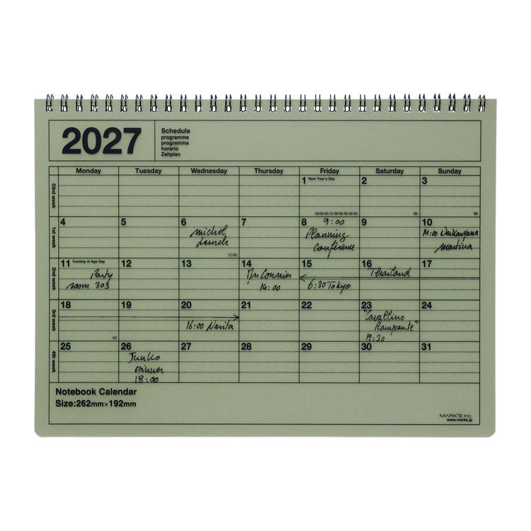 Produktbild: MARK'S 2027 Notebook Calendar M // Khaki