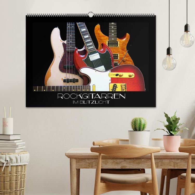 Produktbild: Rockgitarren im Blitzlicht (Wandkalender 2026 DIN A2 quer), CALVENDO Monatskalender
