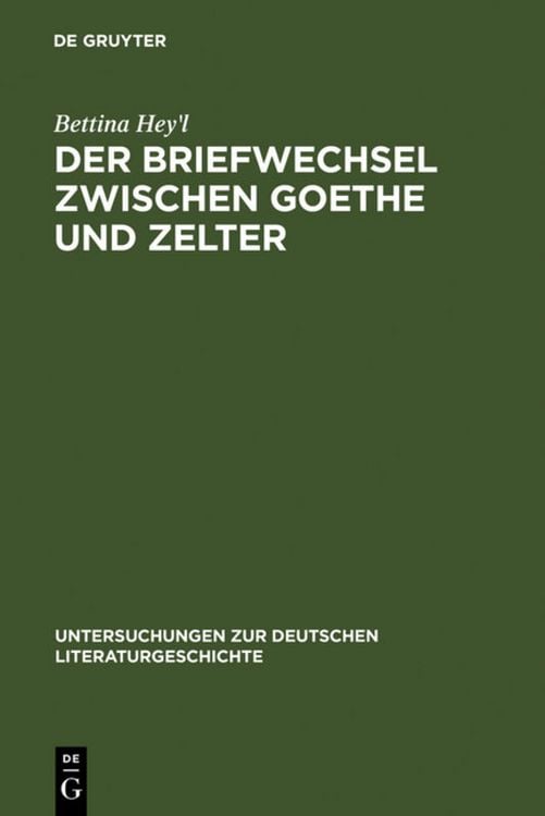 Produktbild: Der Briefwechsel zwischen Goethe und Zelter