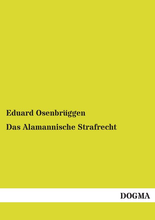 Produktbild: Das Alamannische Strafrecht