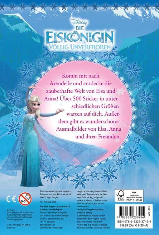 Produktbild: Disney Die Eisk&ouml;nigin: Zauberhafter Sticker- und Malspa&szlig;