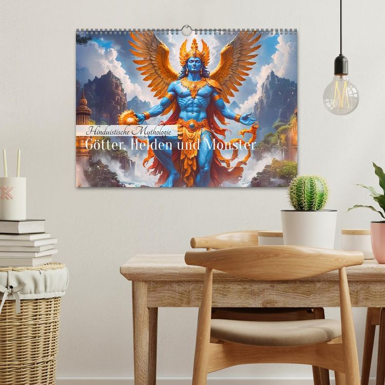 Produktbild: Hinduistische Mythologie - G&ouml;tter, Helden und Monster (Wandkalender 2026 DIN A3 quer), CALVENDO Monatskalender