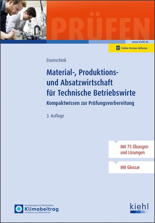 Produktbild: Material-, Produktions- und Absatzwirtschaft f&uuml;r Technische Betriebswirte