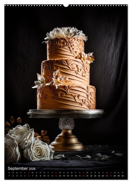 Produktbild: Zur Hochzeit eine Torte (hochwertiger Premium Wandkalender 2026 DIN A2 hoch), Kunstdruck in Hochglanz