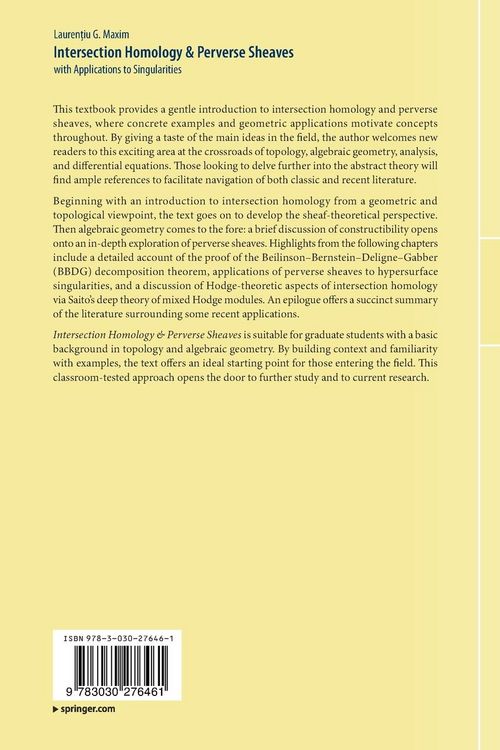 Produktbild: Intersection Homology & Perverse Sheaves