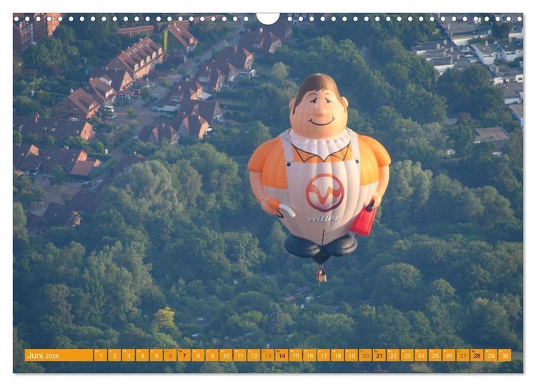 Produktbild: Hei&szlig;luftballone - Bunte Riesen im Norden (Wandkalender 2026 DIN A3 quer), CALVENDO Monatskalender
