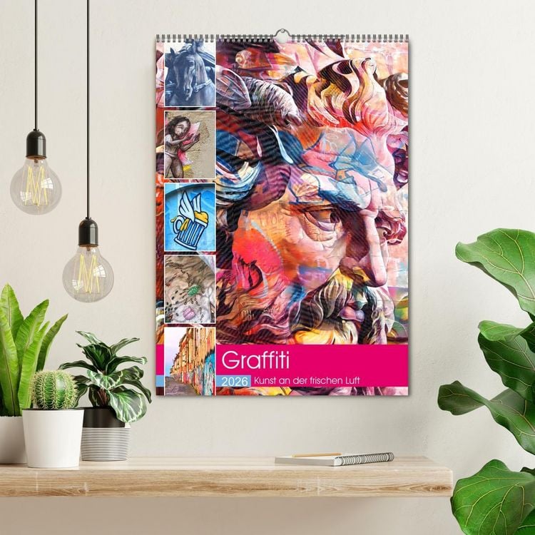 Produktbild: Graffiti Kunst an der frischen Luft (Wandkalender 2026 DIN A2 hoch), CALVENDO Monatskalender